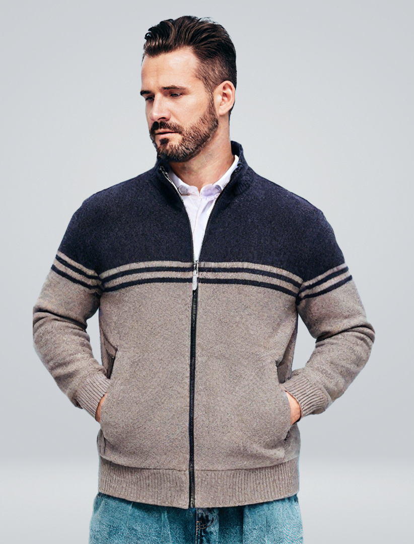 Valente™ | Knitted Cardigan with Stripes