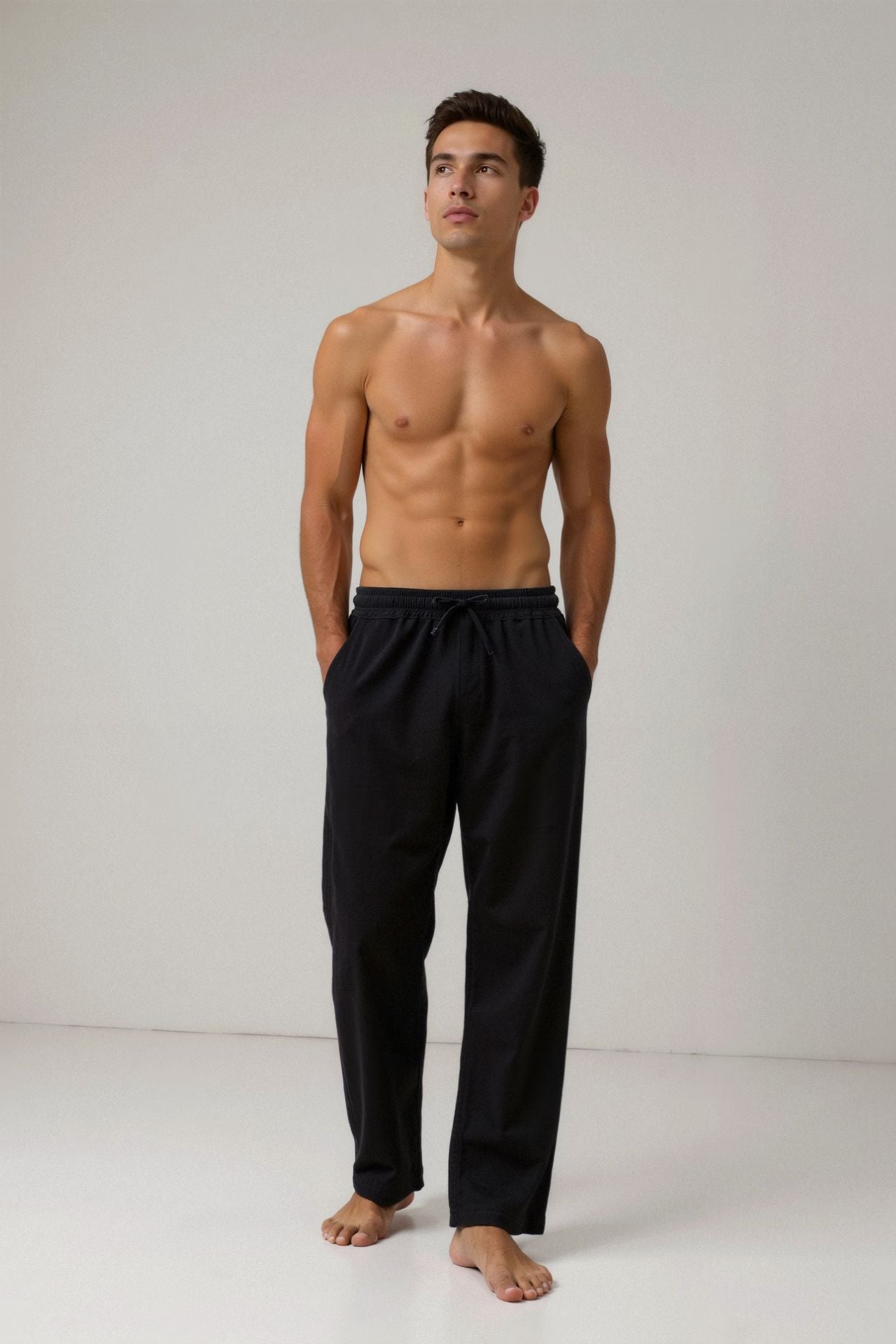 VALENTE Cotton & Linen Blend Drawstring Pants