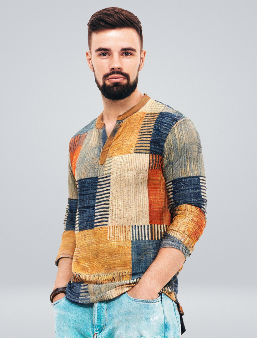 Finn | Stijlvolle Patchwork Longsleeve
