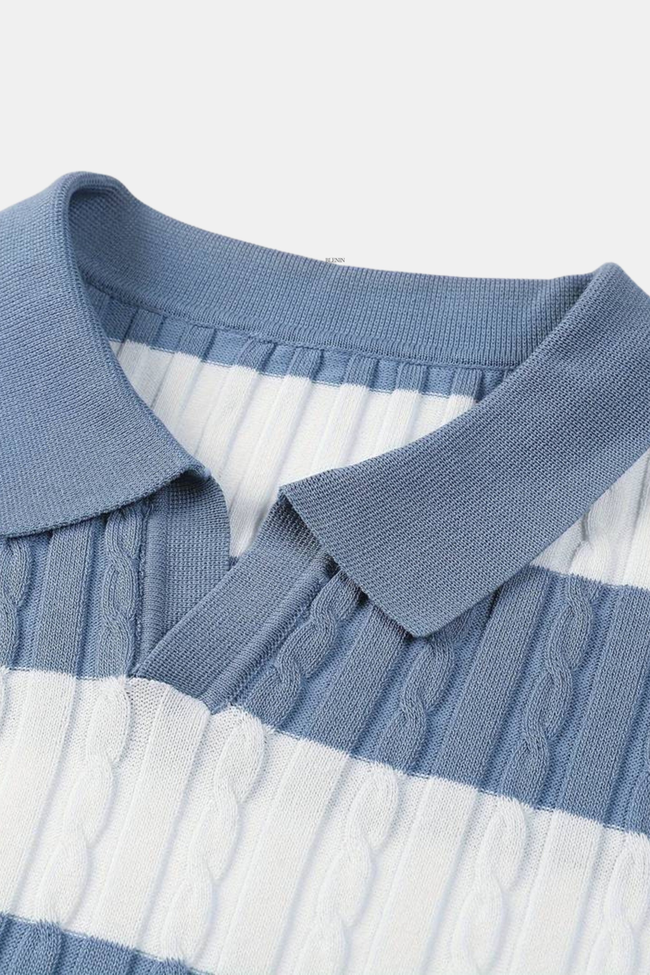 VALENTE White Stripe Polo