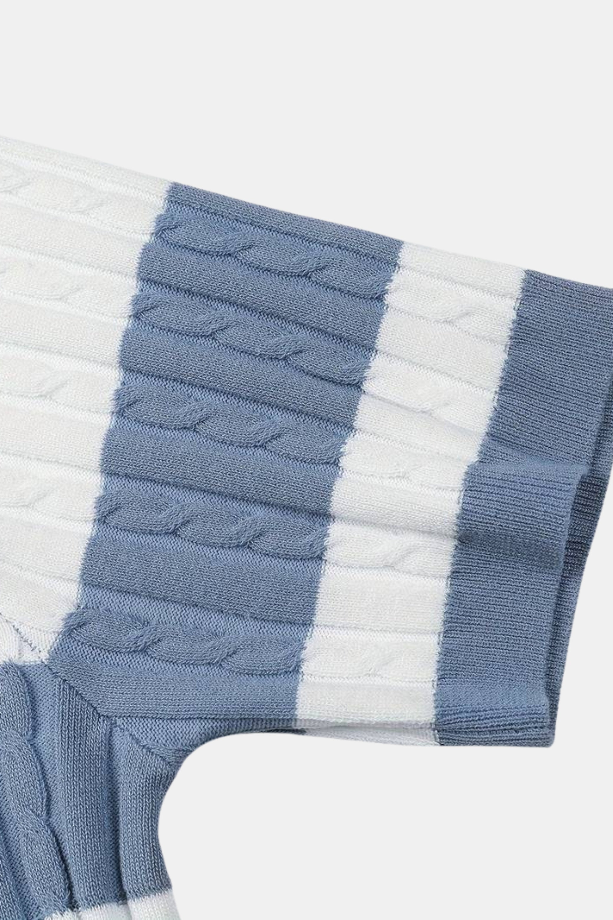 VALENTE White Stripe Polo