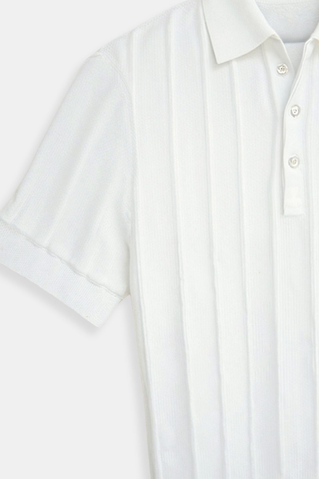 VALENTE Vertical Striped Button Up Polo