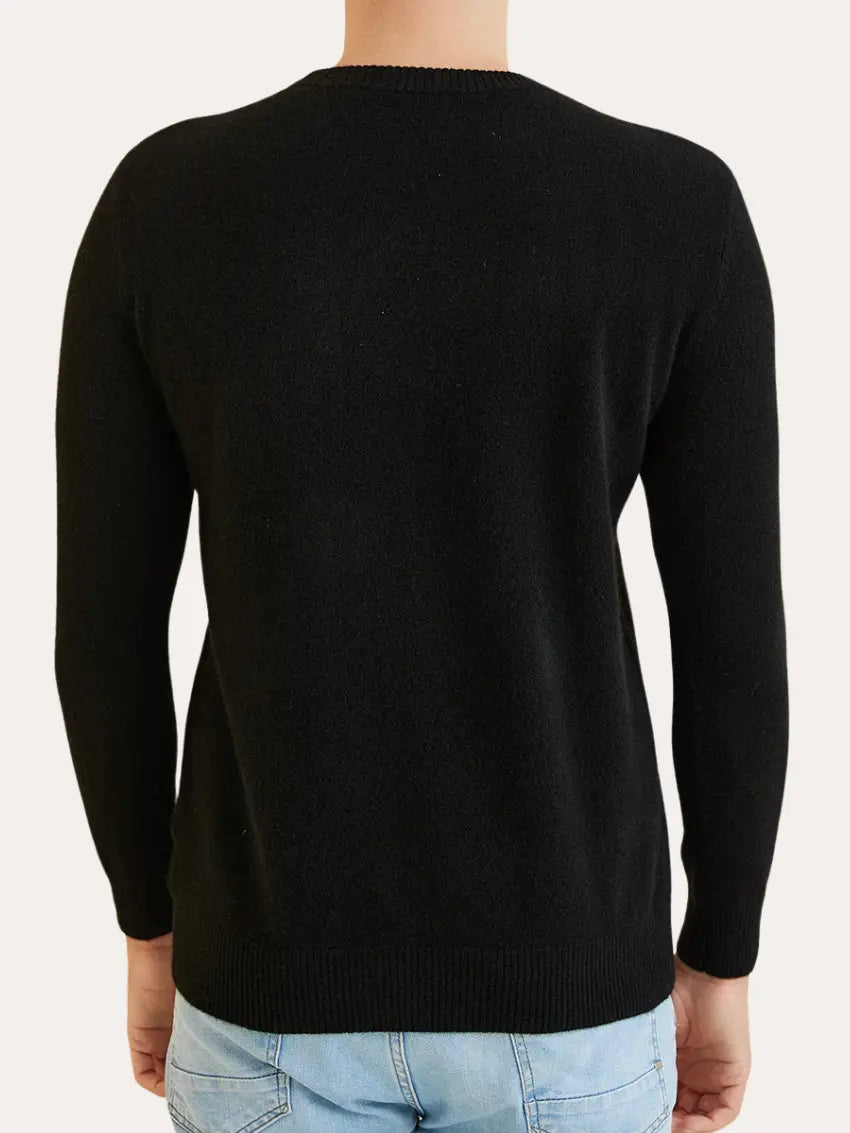 Signature Cashmere Sweater – Black