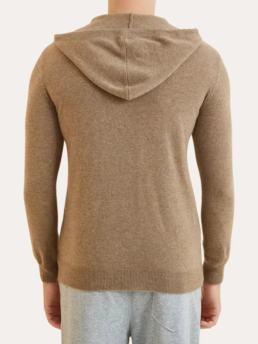 Cashmere Knit Zip Vest – Khaki Artisan