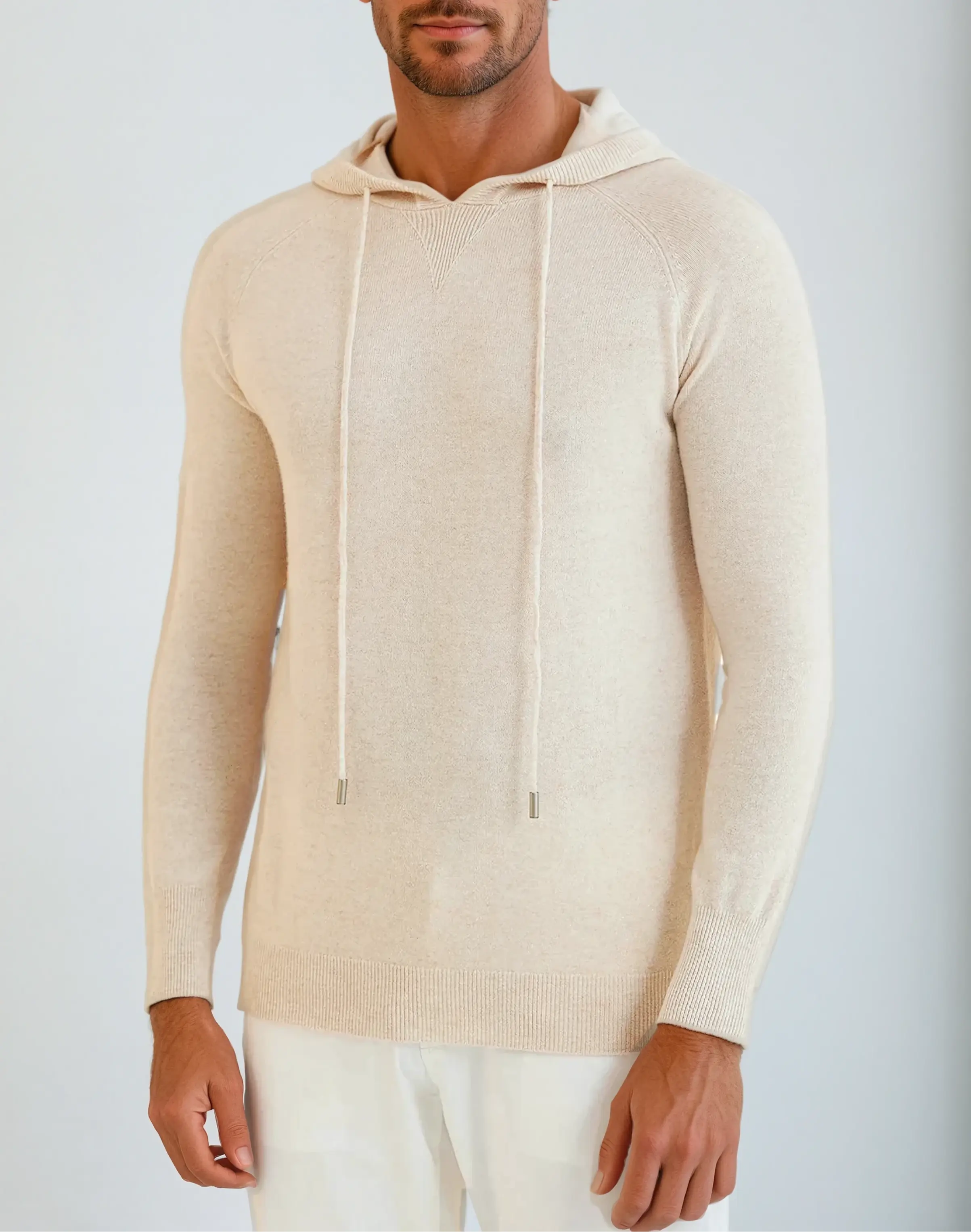 Essential Cashmere Hoodie – Cream Beige