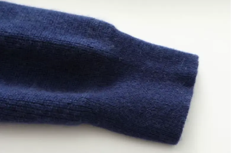Cashmere Knit Zip Vest – Intense Blue