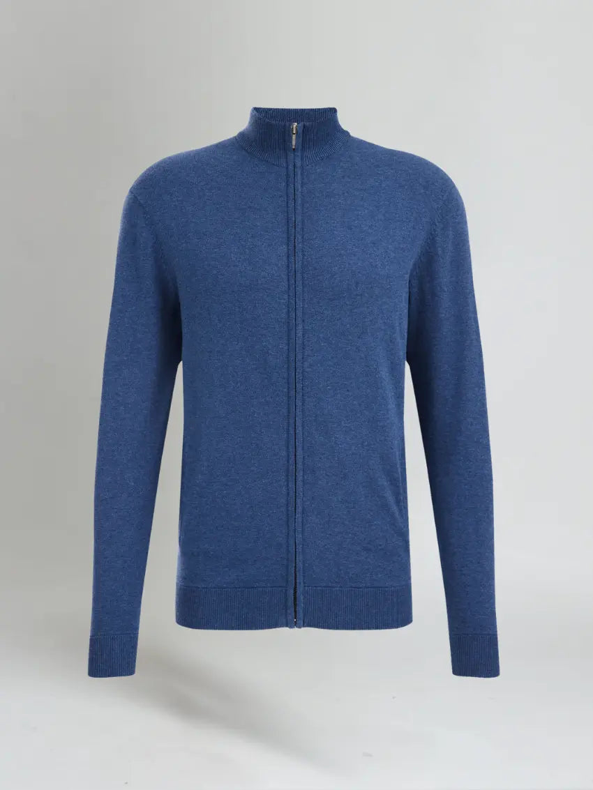 Full Zip Sweater – Blue