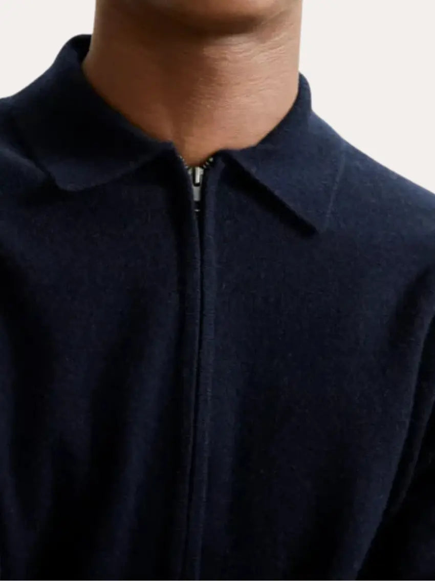 Cashmere Coat in Navy Blue