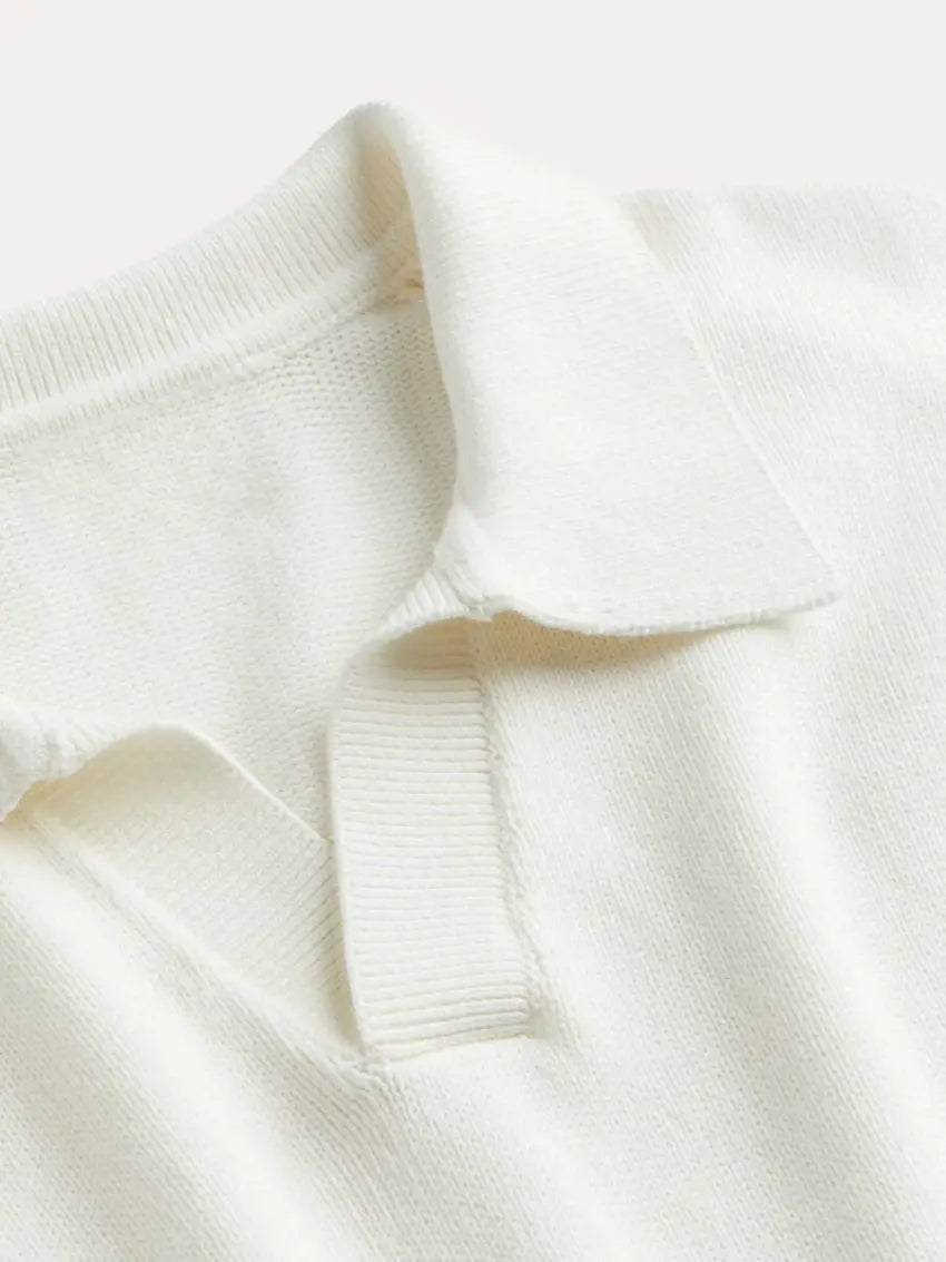 Wool Long-Sleeve Polo