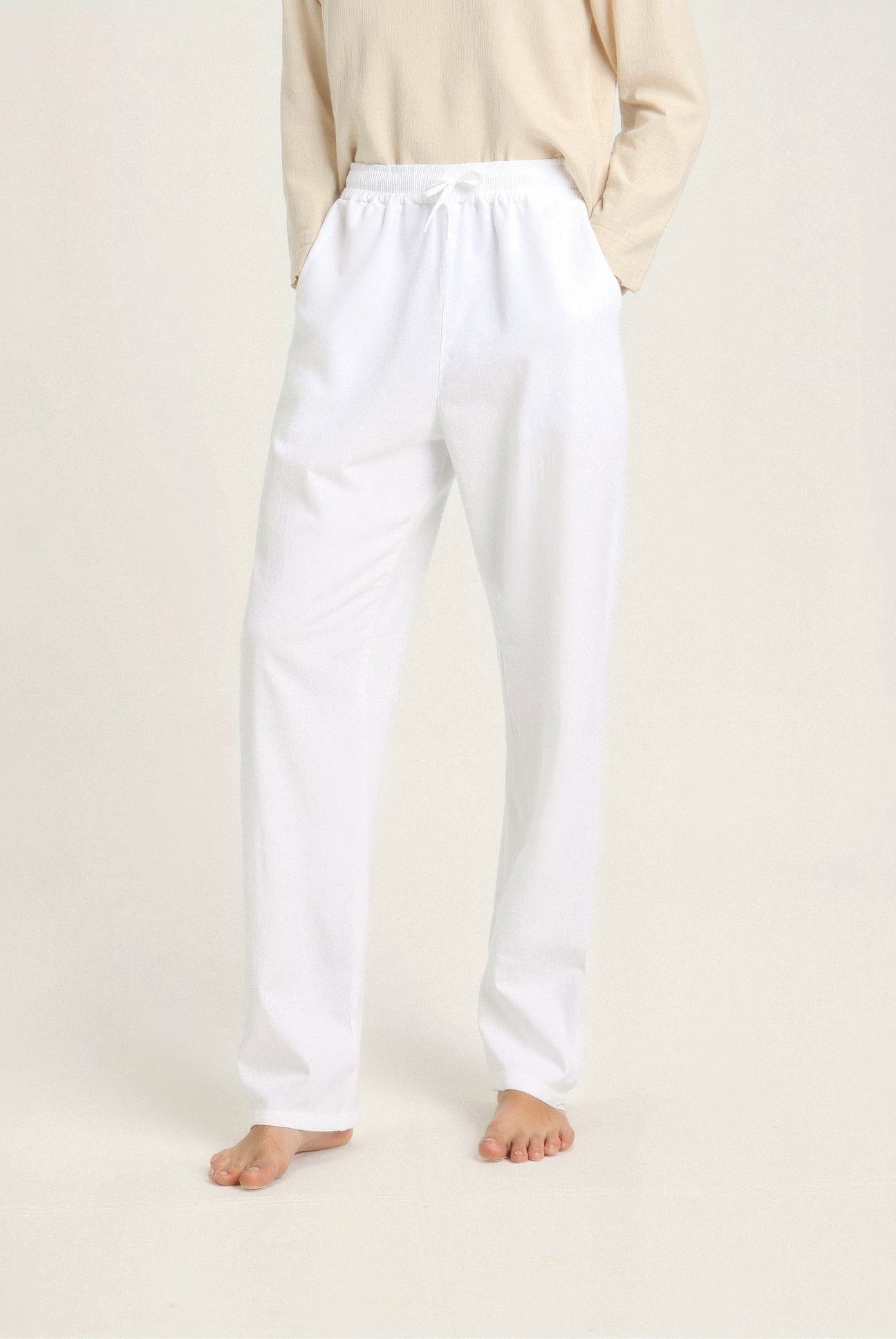 VALENTE Lightweight Beach Cotton Linen Pants
