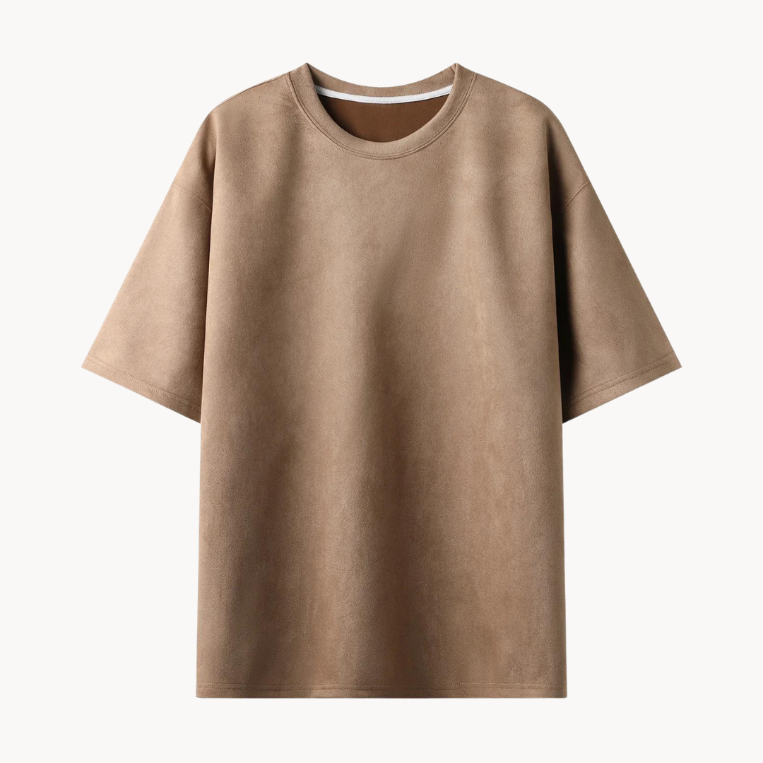 Hendrik | Heren Suède T-shirt