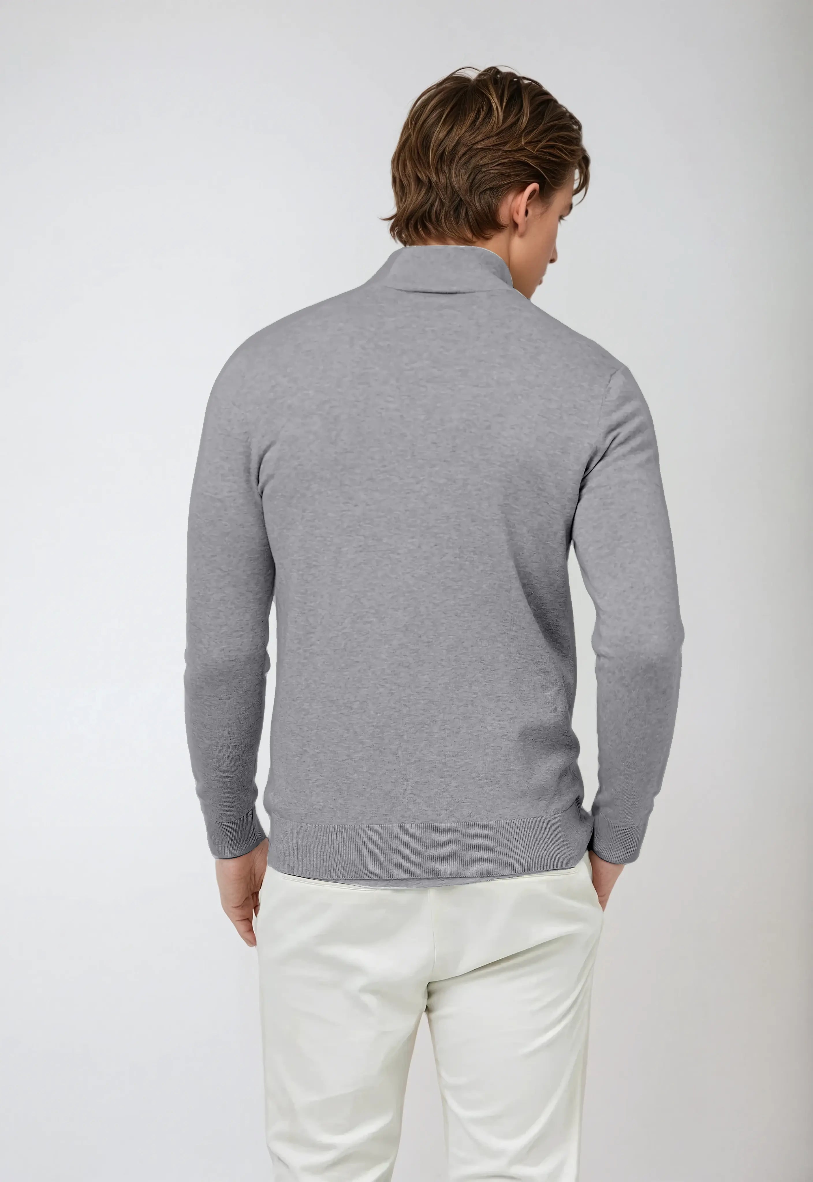Essential Half Zip Sweater – Dark Grey