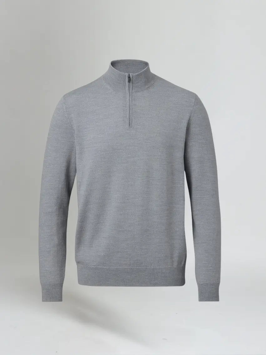 Essential Half Zip Sweater – Dark Grey
