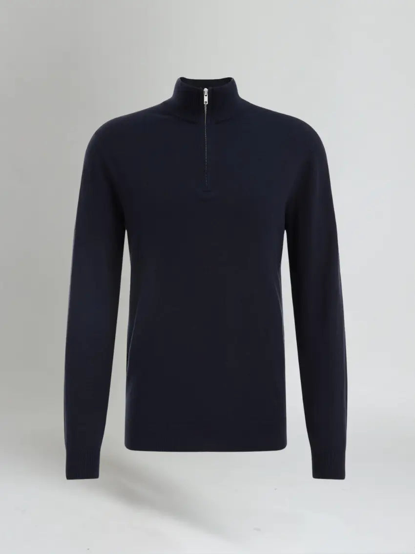 Essential Half Zip Sweater – Navy Blue