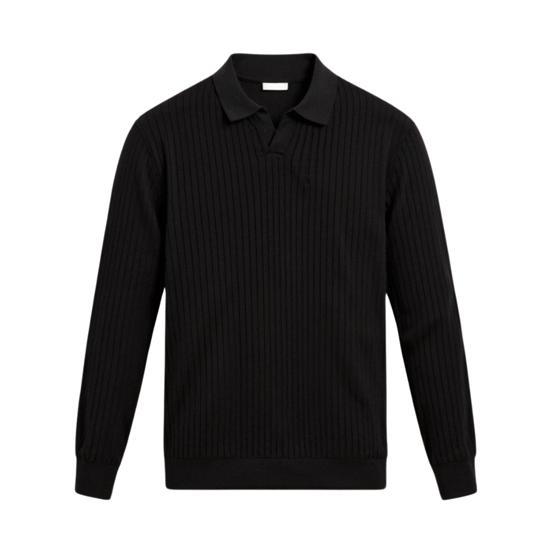 VALENTE Striped Long Sleeve Polo