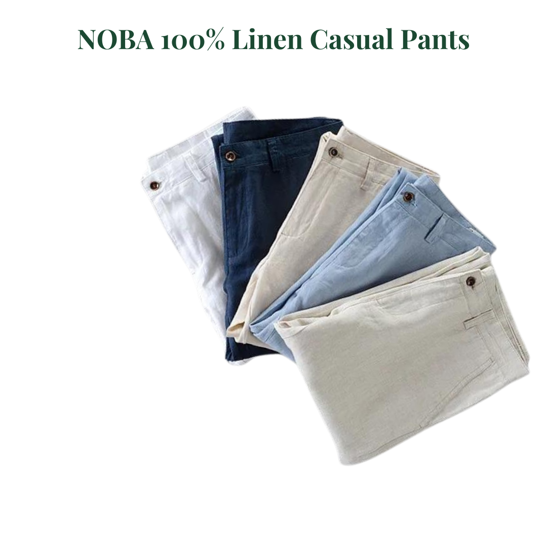 VALENTE 100% Linen Casual Pants