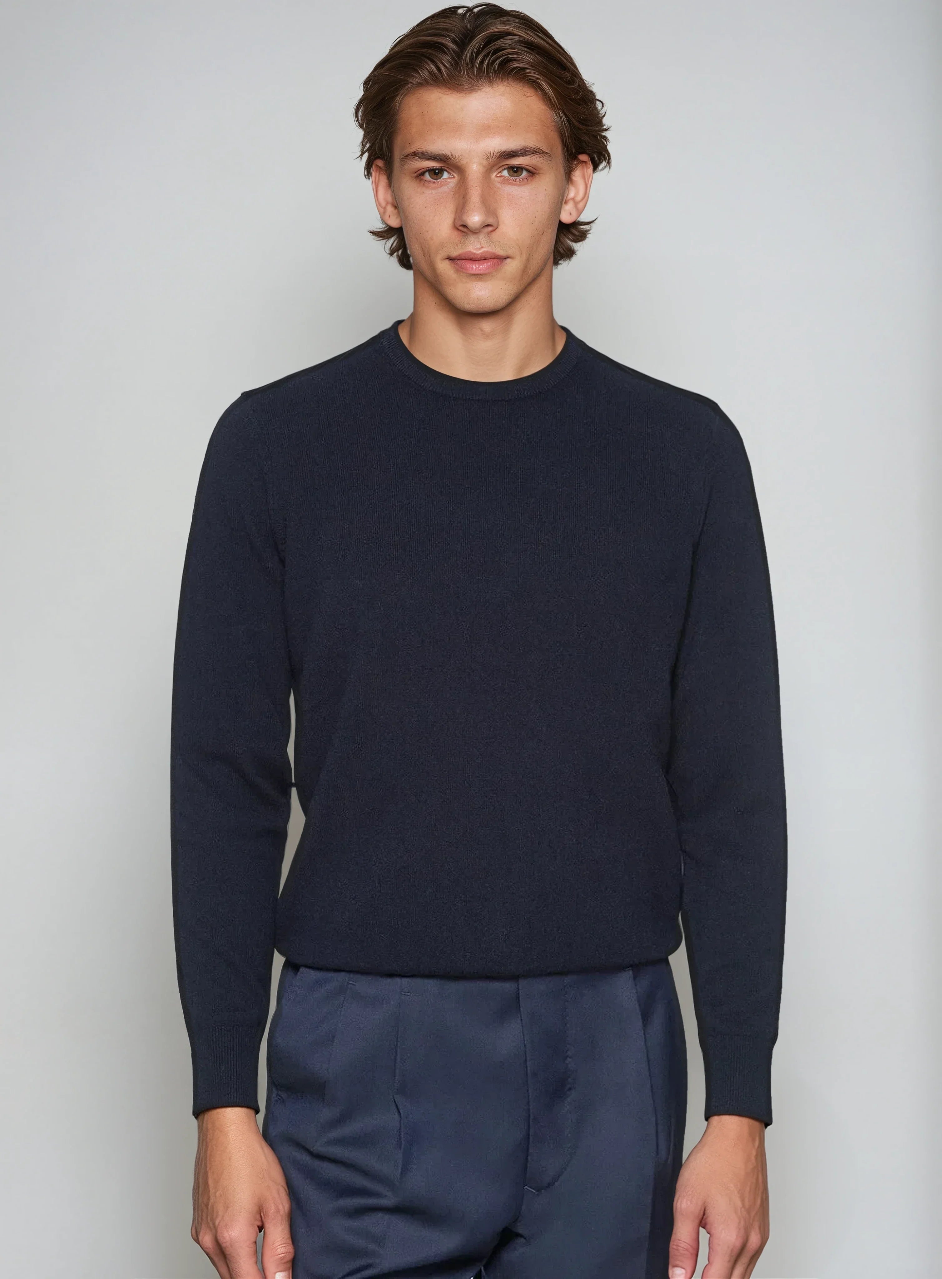 Premium Cashwool Sweater – Navy Blue