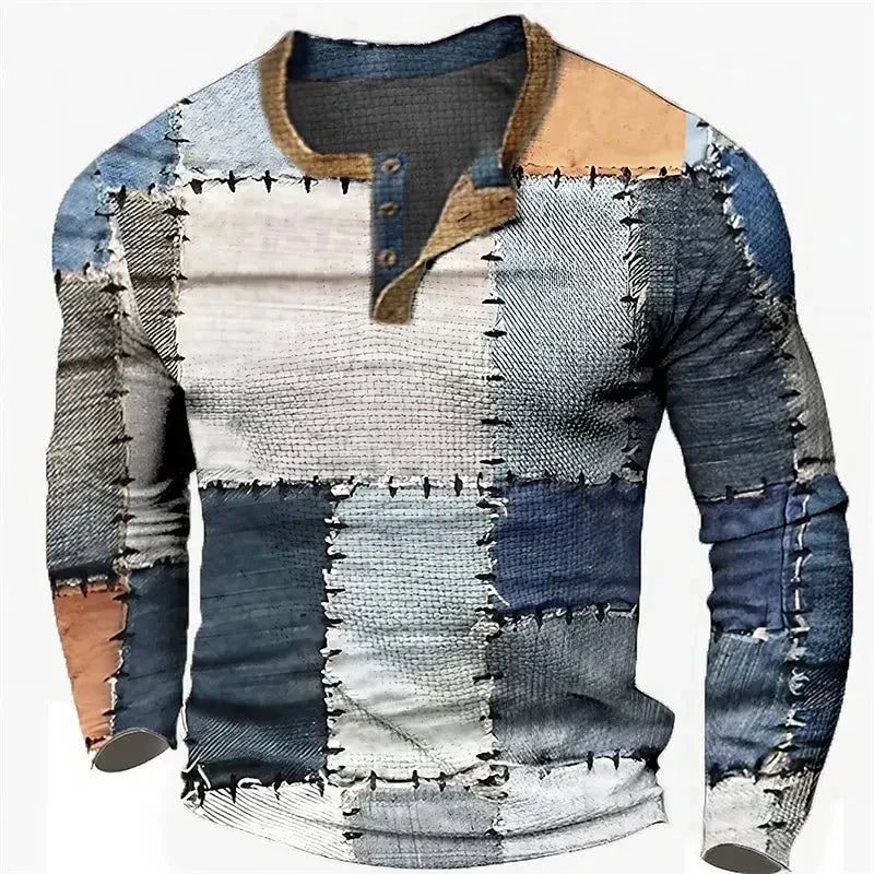 Finn | Stijlvolle Patchwork Longsleeve