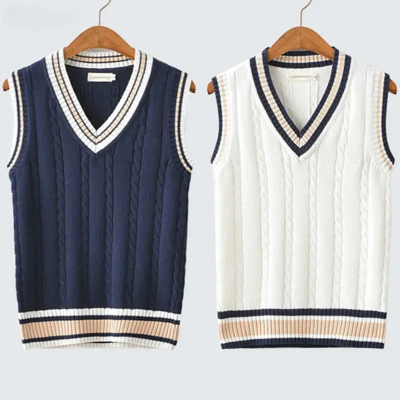 Mark – Men’s Thick V-Neck Sleeveless Knit Pullover
