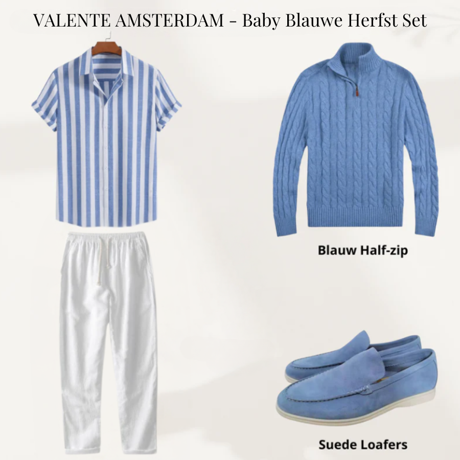 Valente - Baby Blauw Herfst Old Money Set