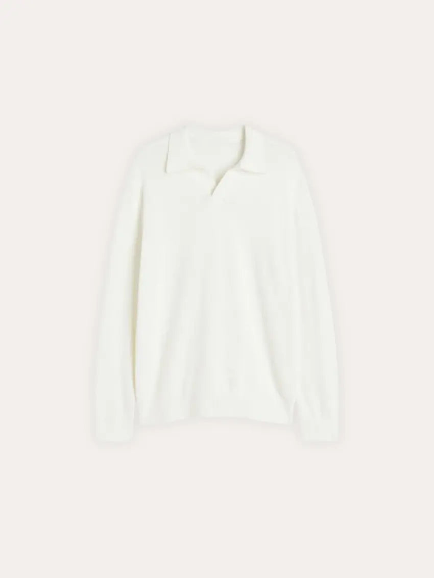 Wool Long-Sleeve Polo