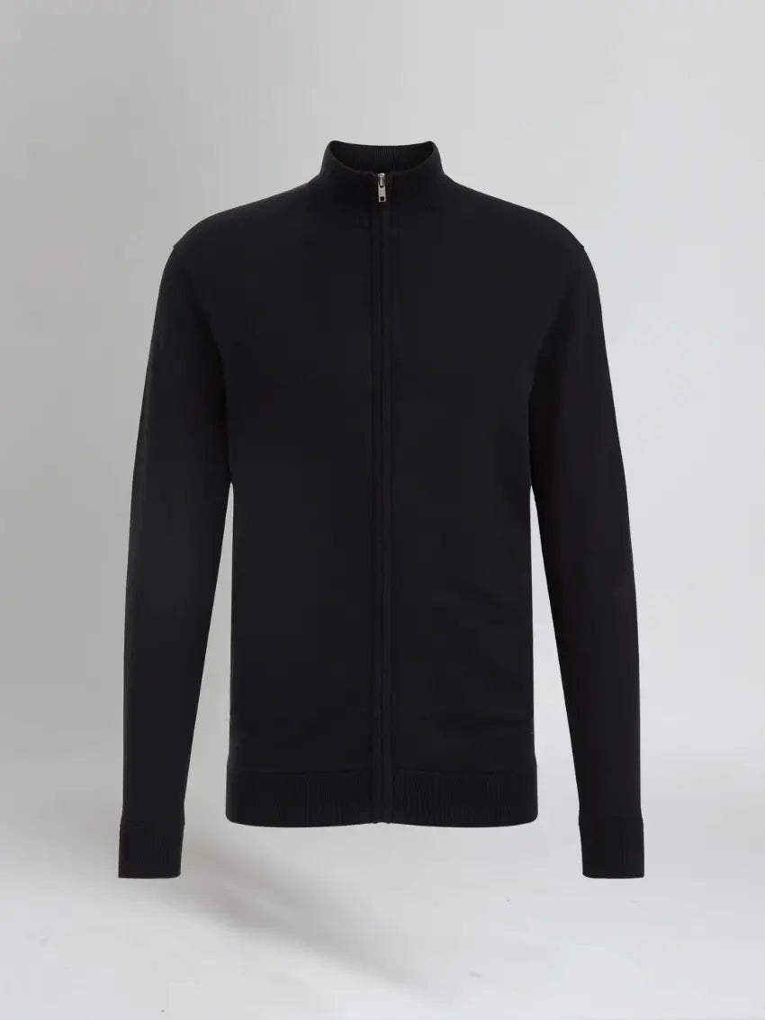 Full Zip Sweater – Black