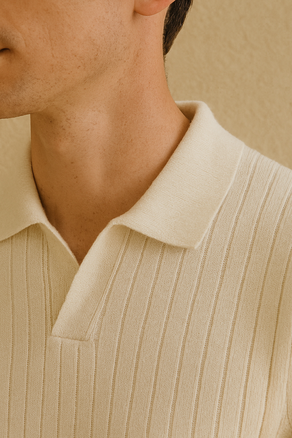 VALENTE Striped Long Sleeve Polo
