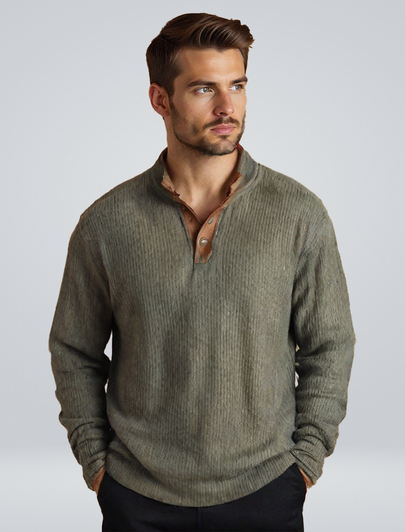 Jarno | Corduroy Sweater met Kraag