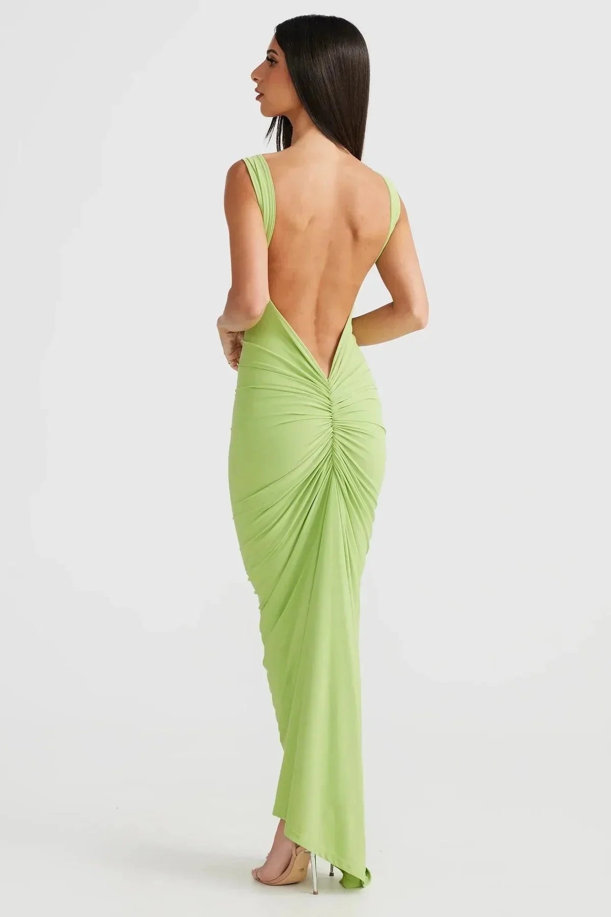 VALENTE® | Backless Long Pleated Dress