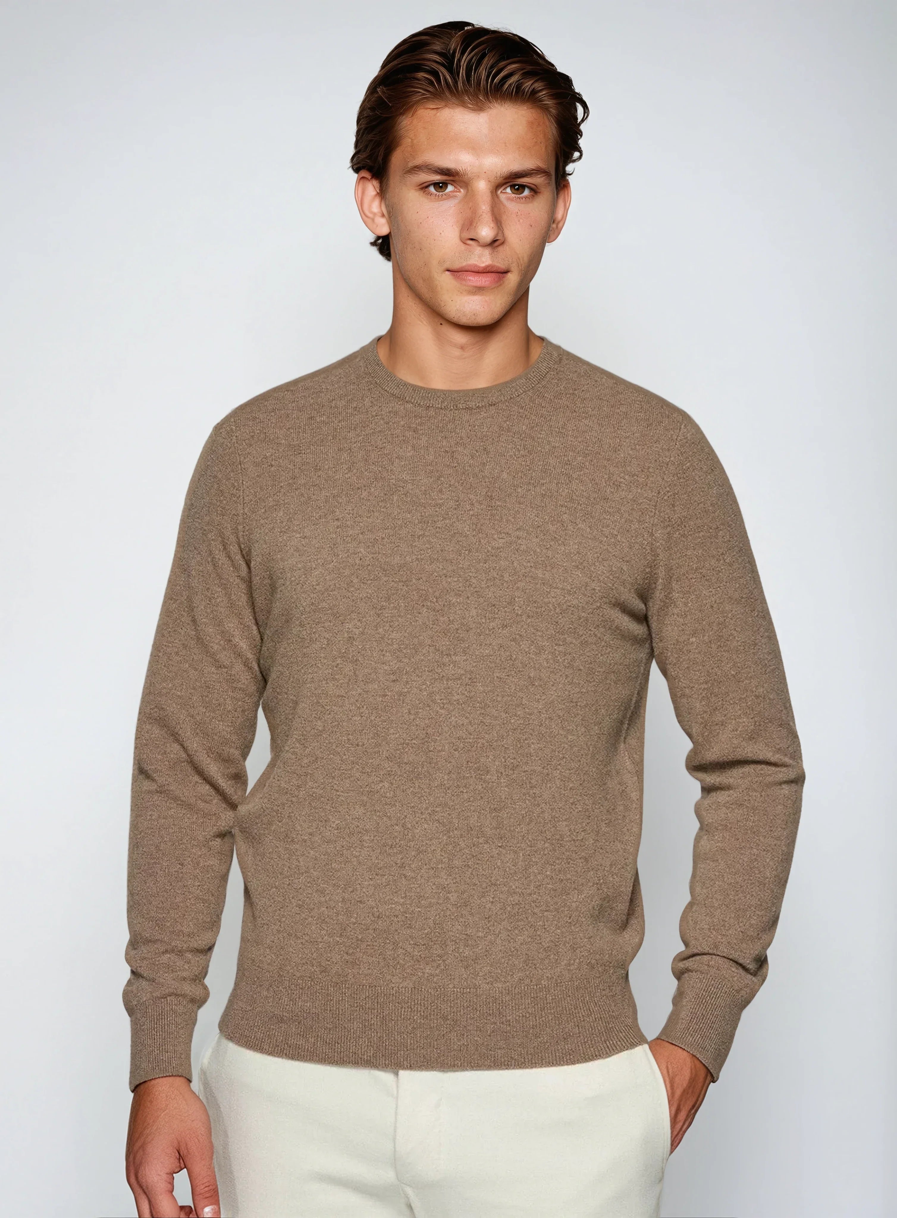 Premium Cashwool Sweater – Khaki
