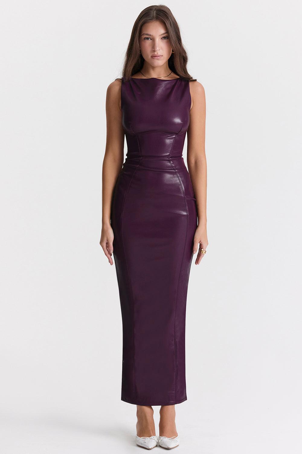 VALENTE® | Luxe Leather Maxi Dress