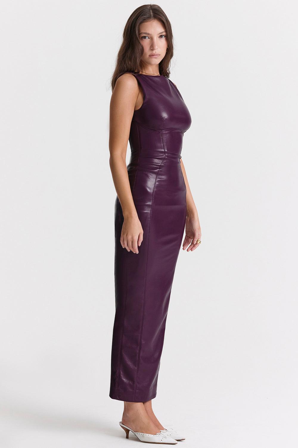 VALENTE® | Luxe Leather Maxi Dress