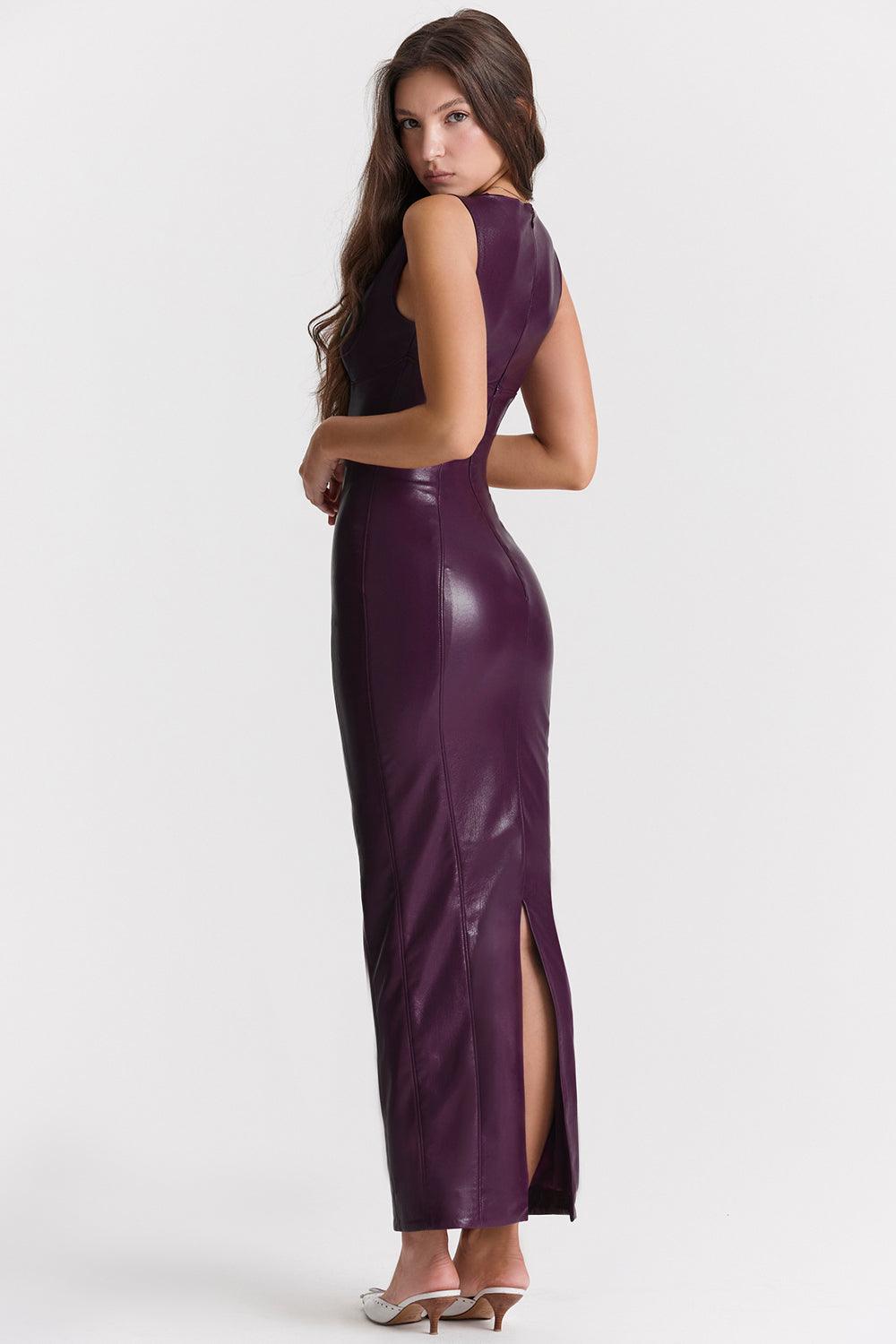 VALENTE® | Luxe Leather Maxi Dress