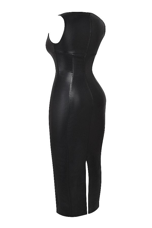 VALENTE® | Luxe Leather Maxi Dress