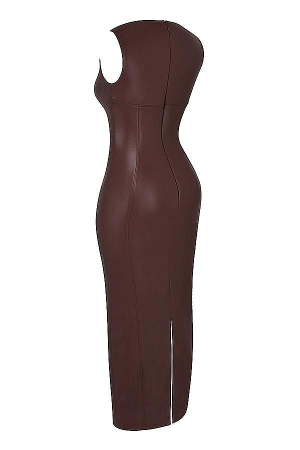 VALENTE® | Luxe Leather Maxi Dress