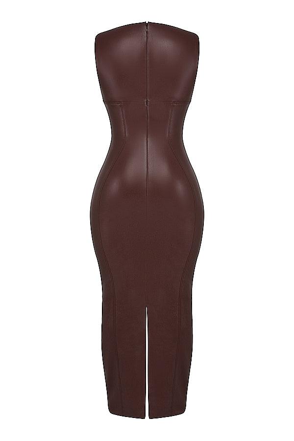 VALENTE® | Luxe Leather Maxi Dress